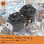 5-20R Dual Industrial Receptacle, 20A 125V US Standard Generator Plug Power Socket Outlet for Variety of Industrial Equipment Generators