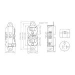 5-20R Dual Industrial Receptacle, 20A 125V US Standard Generator Plug Power Socket Outlet for Variety of Industrial Equipment Generators