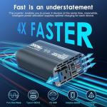 Pure Sine Wave Car Inverter 200 Watt 12V DC to 110V 120V AC Car Power Inverter Converter with 30W PD USB-C & QC3.0 USB-A Fast Charging for Vehicle Truck RV by Leesky