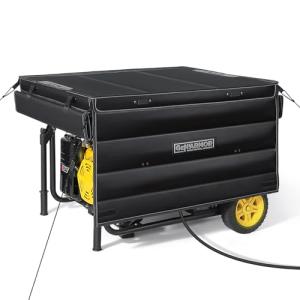 GenArmor Generator Covers While Running Pro-Max, Heavy Duty Tarps Generator Tent with Windproof Kit, Portable Outdoor Generator Enclosure for Most 4000w~13000w Generators, Black