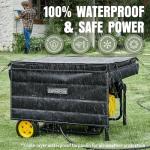 GenArmor Generator Covers While Running Pro-Max, Heavy Duty Tarps Generator Tent with Windproof Kit, Portable Outdoor Generator Enclosure for Most 4000w~13000w Generators, Black