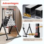 DOBESTS Foldable Power Tower Pull Up Bar Dip Station Adjustable Multifunction Workout Pull Up Tower Station Gym Strength Training Equipment Home Outdoor, Triangular Legs, 700 LBS