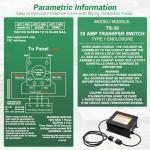 KUTTOLE 30 Amp Automatic Transfer Switch, RV Automatic Transfer Switch, Prewired ATS for Generator, Travel Trailer, 120V