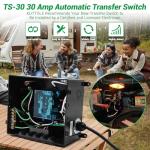 KUTTOLE 30 Amp Automatic Transfer Switch, RV Automatic Transfer Switch, Prewired ATS for Generator, Travel Trailer, 120V