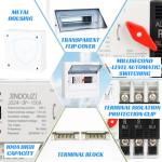 100A Automatic Transfer Switch, 110V Millisecond Level Dual Power Automatic Transfer Switch, Generator Transfer Switch, with Metal Distribution Box