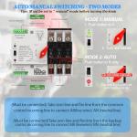 100A Automatic Transfer Switch, 110V Millisecond Level Dual Power Automatic Transfer Switch, Generator Transfer Switch, with Metal Distribution Box