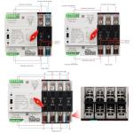 100A Automatic Transfer Switch, 110V Millisecond Level Dual Power Automatic Transfer Switch, Generator Transfer Switch, with Metal Distribution Box