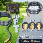 Knocokie 3/4" Natural Gas Hose for Generator, 30FT 3/4" ID Natural Gas Hose with Quick Connect for NG/LP Propane Appliances, Grill,Patio Heaters,Generators, Indoors & Outdoors CSA Certified