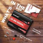 2 Packs 12V 100Ah MINI LiFePO4 Lithium Battery,1280Wh BCI Group 24 Battery 100A BMS 6000+ Cycles,Ideal For RV,Solar Off-Grid Systems,Home Energy Storage