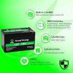 12V 7Ah Lithium Deep Cycle Battery for Multiple Uses