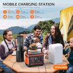 Giomre Portable Power Station, 297Wh Backup Lithium Battery Generator with 600W AC Output and 120W Fast Charging, Solar Generator for Outdoors Camping, Travel Emergency, Home Blackout