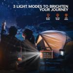 Giomre Portable Power Station, 297Wh Backup Lithium Battery Generator with 600W AC Output and 120W Fast Charging, Solar Generator for Outdoors Camping, Travel Emergency, Home Blackout