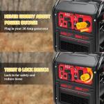 30 Amp Shore Power RV Generator Adapter Compatible with NEMA L5-30P to 5-15/5-20R Marine 30 Amp to 110V 15 Amp/120V 20 Amp Household Regular Inlet Connector, 3-Prong Locking Generator Cord