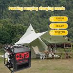 30 Amp Shore Power RV Generator Adapter Compatible with NEMA L5-30P to 5-15/5-20R Marine 30 Amp to 110V 15 Amp/120V 20 Amp Household Regular Inlet Connector, 3-Prong Locking Generator Cord