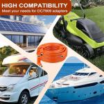 MOOKEERF 14AWG DC 8mm Extension Cable for Solar Panel 40FT,DC7909 Solar Panel Cable Female to Male with DC8020 Male Adapter Compatible with Aker,GZ Yeti,BLUETT,Jackery Portable Power Station - 40 Foot