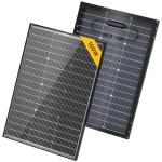 BougeRV 24V N-Type 16BB 100W Bifacial Solar Panel, 24V 100 Watt Solar Panel, for RV Camping Boat Marine Log Cabin Roof, Black Frame (1PCS)