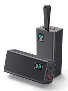 LOHAO Portable Charger 70000mAh Power Bank High Capacity, 30W PD & QC 3.0 Fast Charging, 5 Output 2 Input USB-C Battery Pack with LED Display for Phone Tablet Camera & Camping Outdoor Travel Party