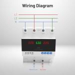Automatic Transfer Switch, 63A 110V/220V Dual Power Selector for Generator & Backup Inverter, L1 Priority, DIN Rail Mount,ATS Adjustable Emergency Power Switch with Guide Rail(110V and 220V Available)