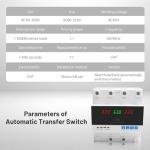 Automatic Transfer Switch, 63A 110V/220V Dual Power Selector for Generator & Backup Inverter, L1 Priority, DIN Rail Mount,ATS Adjustable Emergency Power Switch with Guide Rail(110V and 220V Available)