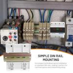 Automatic Transfer Switch, 63A 110V/220V Dual Power Selector for Generator & Backup Inverter, L1 Priority, DIN Rail Mount,ATS Adjustable Emergency Power Switch with Guide Rail(110V and 220V Available)