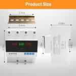 Automatic Transfer Switch, 63A 110V/220V Dual Power Selector for Generator & Backup Inverter, L1 Priority, DIN Rail Mount,ATS Adjustable Emergency Power Switch with Guide Rail(110V and 220V Available)