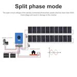 Aninerel 12000W Hybrid Solar Inverter 48V DC to 110/220V AC, Pure Sine Wave, Built-in Dual MPPT, 99.9% Efficiency, Solar & Generator Input, Dustproof, for Home Backup RV Off-Grid