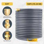 50 FT Natural Gas Hose, 3/4" ID Natural Gas Extension Hose, Line Hose with Brass Quick Connect Fittings, for Generators, Grills, Patio Heaters, BBQ