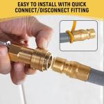 50 FT Natural Gas Hose, 3/4" ID Natural Gas Extension Hose, Line Hose with Brass Quick Connect Fittings, for Generators, Grills, Patio Heaters, BBQ