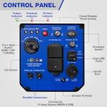 BILT HARD Gas Generator 2500W, 80cc 4 Stroke Quiet Inverter Generator with CO Sensor, Parallel Ready,120V AC Duplex Receptacle and 12V DC Output, Outdoor Generators for Camping, Home Use, 49-State