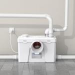 CrestWave 500W Macerator Pump, Heavy Duty Upflush System with 4 Water Inlets, 20L/M Flow, Perfect for Sink Toilet Basement Kitchen Shower Bathtub Laundry Waste Water in Homes, Off-Grid Sewage, Boat RV