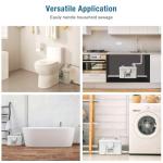 CrestWave 500W Macerator Pump, Heavy Duty Upflush System with 4 Water Inlets, 20L/M Flow, Perfect for Sink Toilet Basement Kitchen Shower Bathtub Laundry Waste Water in Homes, Off-Grid Sewage, Boat RV