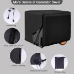 38”L x 30”W x 28”H Waterproof Generator Cover, 600D Outdoor Generator Covers Heavy Duty Generator Protection Cover Universal for 5500-15000 Watt Portable Generators
