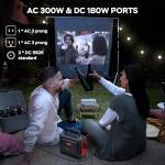 MARBERO 296Wh Portable Solar Generator with 60W Panel