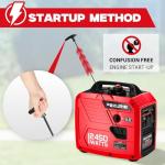 2450 Watt Inverter Generator, 120V Gas Powered Generator Super Quiet, RV Ready/EPA for RV, Camping and Home，Red