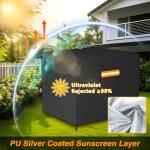 EVRBUL Generator Cover, 30”L x 30”W x 26”H Heavy Duty Waterproof 420D All-Weather Generator Cover with Storage Pocket Compatible with Most Generators 6000-11000 Watt (Black)