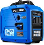 POXURIO 3450-Watt Dual Fuel Inverter Generator for Home Use, 1.6Gallon Large Fuel Tank Up to 8.3 Hours Use, 120V Gas Powered Generator Super Quiet - EPA Compliant
