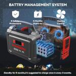 MARBERO 296Wh Portable Solar Generator with 60W Panel