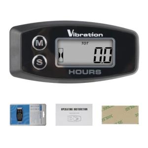 NInE-ROnG Digital Hour Meter,Vibration Activation,Maintenance Reminder,Resettable Job Timer,User Lock,for Generator Marine ATV Lawn Mower Motor and Equipment That Vibrates at Work