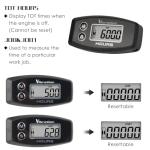 NInE-ROnG Digital Hour Meter,Vibration Activation,Maintenance Reminder,Resettable Job Timer,User Lock,for Generator Marine ATV Lawn Mower Motor and Equipment That Vibrates at Work