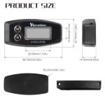 NInE-ROnG Digital Hour Meter,Vibration Activation,Maintenance Reminder,Resettable Job Timer,User Lock,for Generator Marine ATV Lawn Mower Motor and Equipment That Vibrates at Work