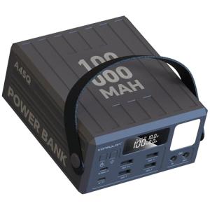 High Capacity Power Bank 100000mAh Fast Charging 22.5W PD 20W Portable USB C Battery Packs with 7 Outputs & LCD Display Battery Bank for iPhone, Samsung, iPad ,Macbook & Outdoors Camping (GREY)