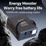 High Capacity Power Bank 100000mAh Fast Charging 22.5W PD 20W Portable USB C Battery Packs with 7 Outputs & LCD Display Battery Bank for iPhone, Samsung, iPad ,Macbook & Outdoors Camping (GREY)