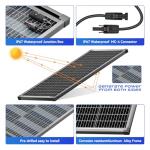 Bifacial 200W Solar Panels Kit Solar Panel with 30A PWM Charge Controller A+ Cell Cables Connectors Brackets Y Branch Adapter Cable for RV Boats Battery Marine Home Outdoor Off-Grid System