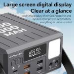 High Capacity Power Bank 100000mAh Fast Charging 22.5W PD 20W Portable USB C Battery Packs with 7 Outputs & LCD Display Battery Bank for iPhone, Samsung, iPad ,Macbook & Outdoors Camping (GREY)