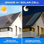 Bifacial 200W Solar Panels Kit Solar Panel with 30A PWM Charge Controller A+ Cell Cables Connectors Brackets Y Branch Adapter Cable for RV Boats Battery Marine Home Outdoor Off-Grid System