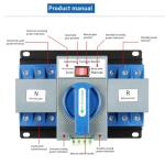JONASC 110V 63A 3P Dual Power Automatic Transfer Switch Generator Changeover Switch 50HZ/60HZ