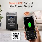 FOSSiBOT F3600 Portable Power Station, 5x120V AC Output 3600W/3840Wh LiFePO4 Battery Expandable to 11520Wh, Electrical Solar Generator for Garage, Home, Off-Grid Living, Camping, RVs