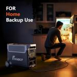 FOSSiBOT F3600 Portable Power Station, 5x120V AC Output 3600W/3840Wh LiFePO4 Battery Expandable to 11520Wh, Electrical Solar Generator for Garage, Home, Off-Grid Living, Camping, RVs