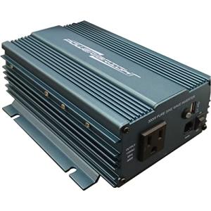 PowerBright 300 Watt Pure Sine Wave Power Inverter, DC 24V to 120V AC Car Inverter with 120 Volt AC Outlet, USB Port, Car Battery Cables w/Alligator Clips & Car Cigarette Lighter Plug Adapter