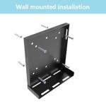 JINGCHENGMEI Universal Wall and VESA Mount -Adjustable Mount with Straps for Small Computers, UPS, Modems, Cable Boxes or Other Electronic Devices, Metal, Black